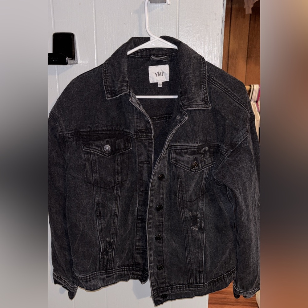 YMI Charcoal/Black Denim Jacket